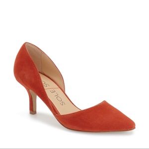 Sole Society Paprika Red Suede pumps
